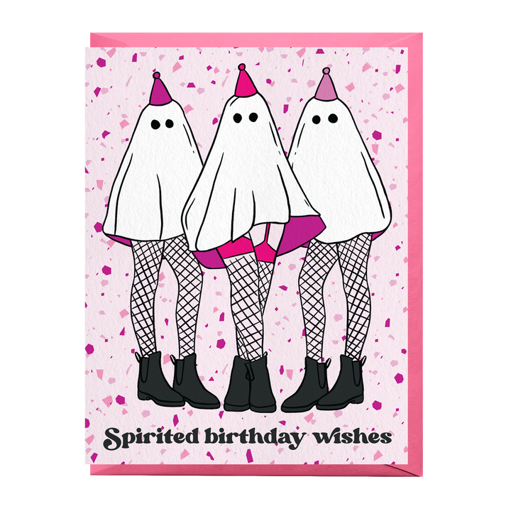 Ghost Birthday Card: Clear sleeve