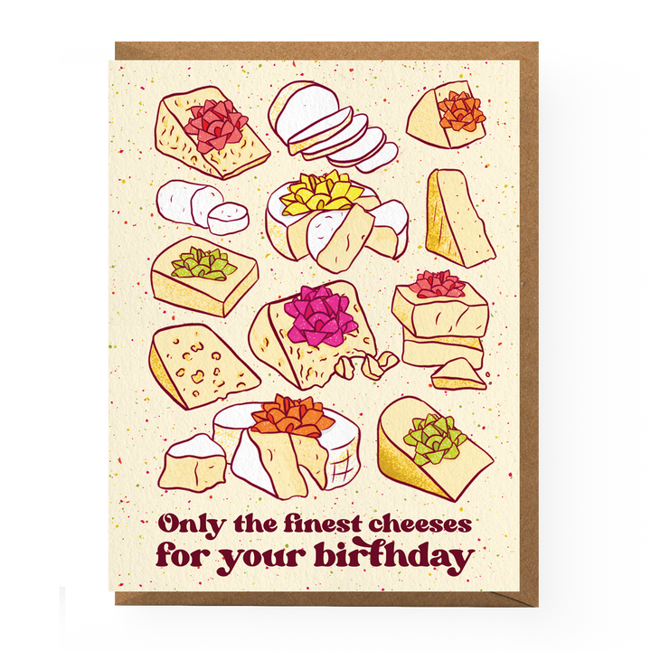 Cheese Birthday Card: Clear sleeve