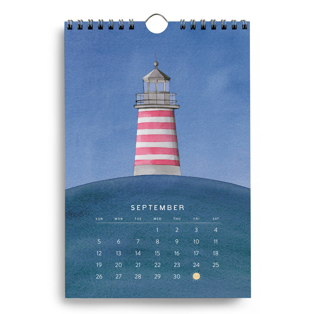 A Year By the Sea Wall Calendar, 6" x 9"