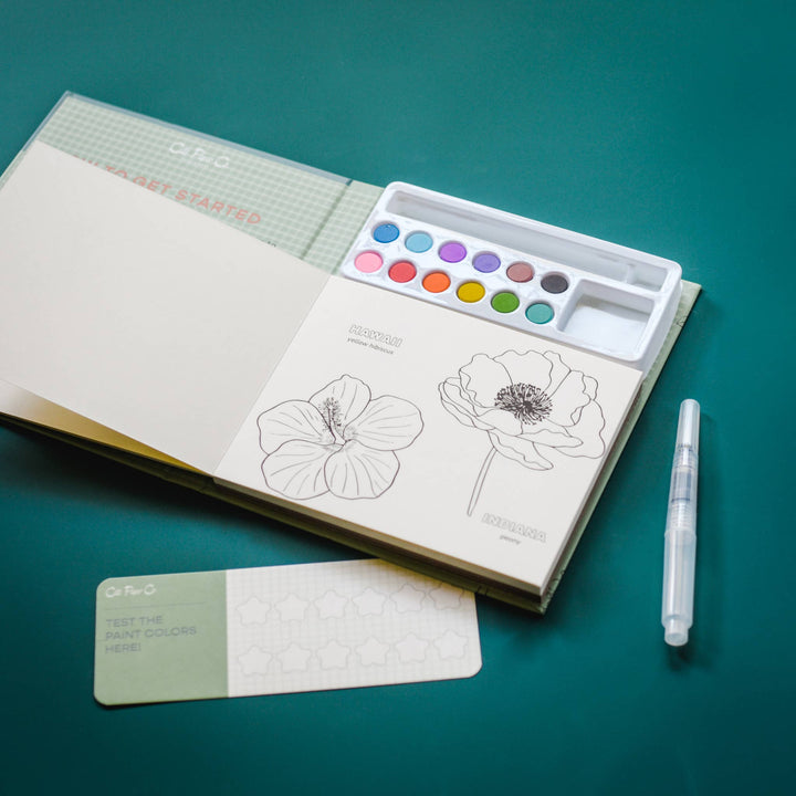 State Flowers Watercolor Book & Paint Set