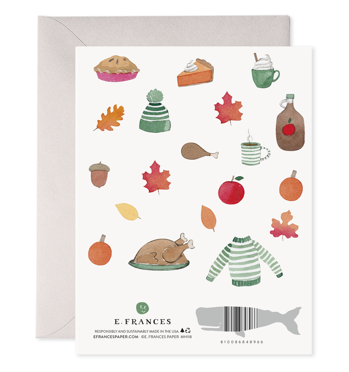Crisp &amp; Cozy Thanksgiving Greeting Card