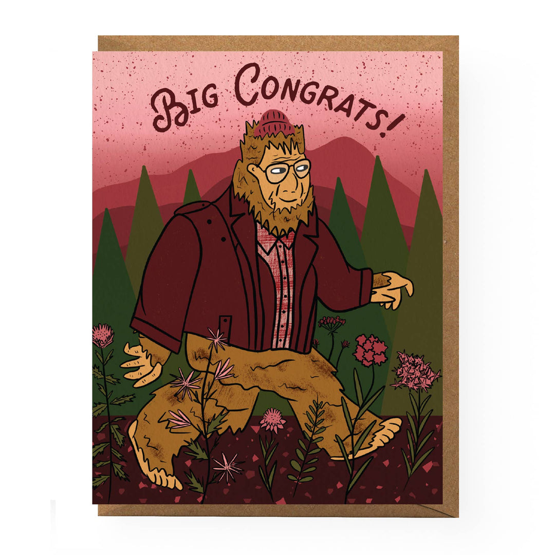 Bigfoot Congratulations Card