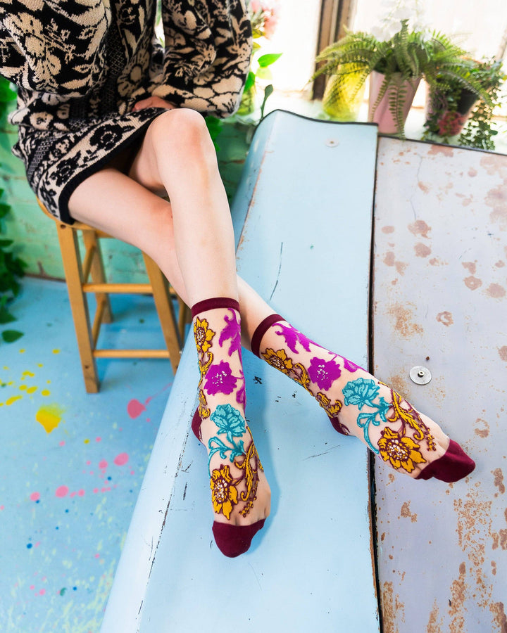 Gem Garden Sheer Sock