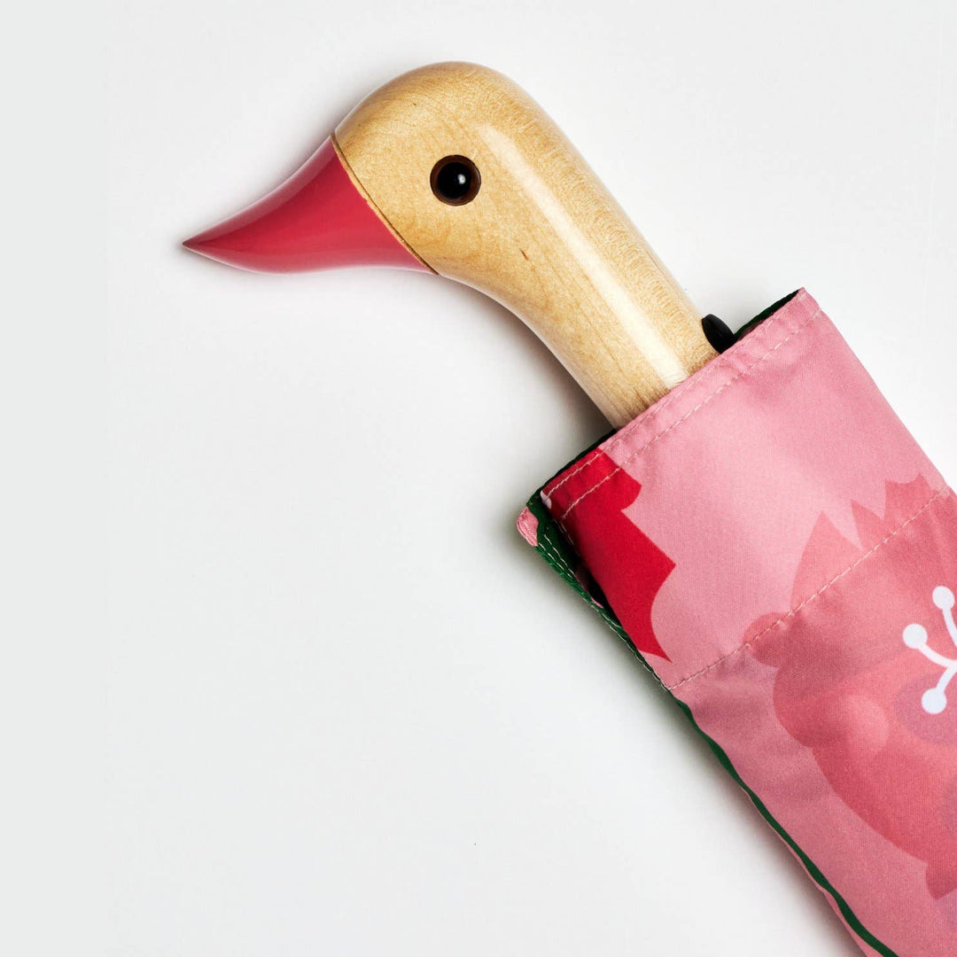 Vases Pattern Compact Eco-Friendly Duckhead Umbrella