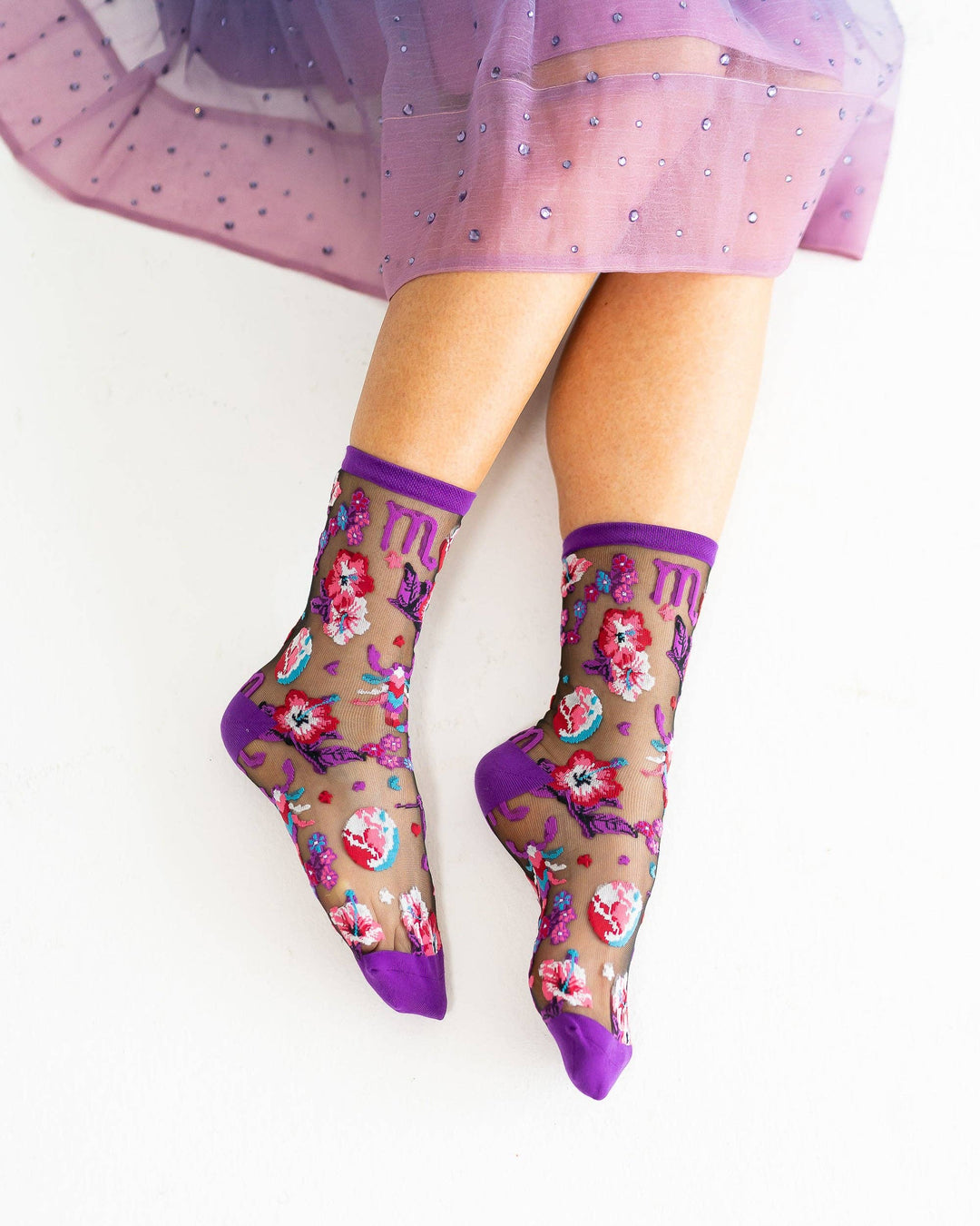Zodiac Shimmer Socks: Scorpio