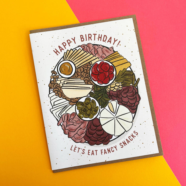 Charcuterie Board Birthday Card: Clear sleeve