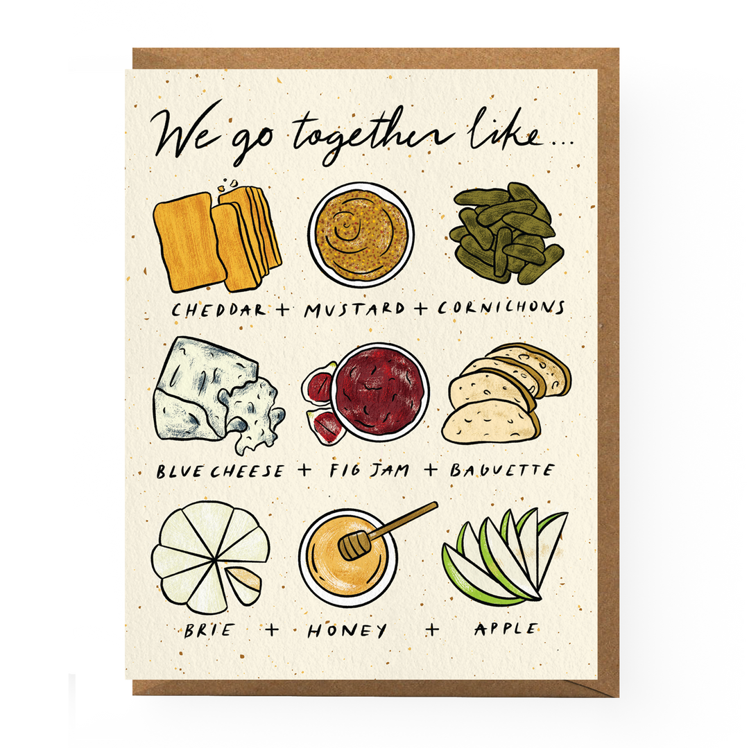 Cheese Pairing Love Card: Clear sleeve