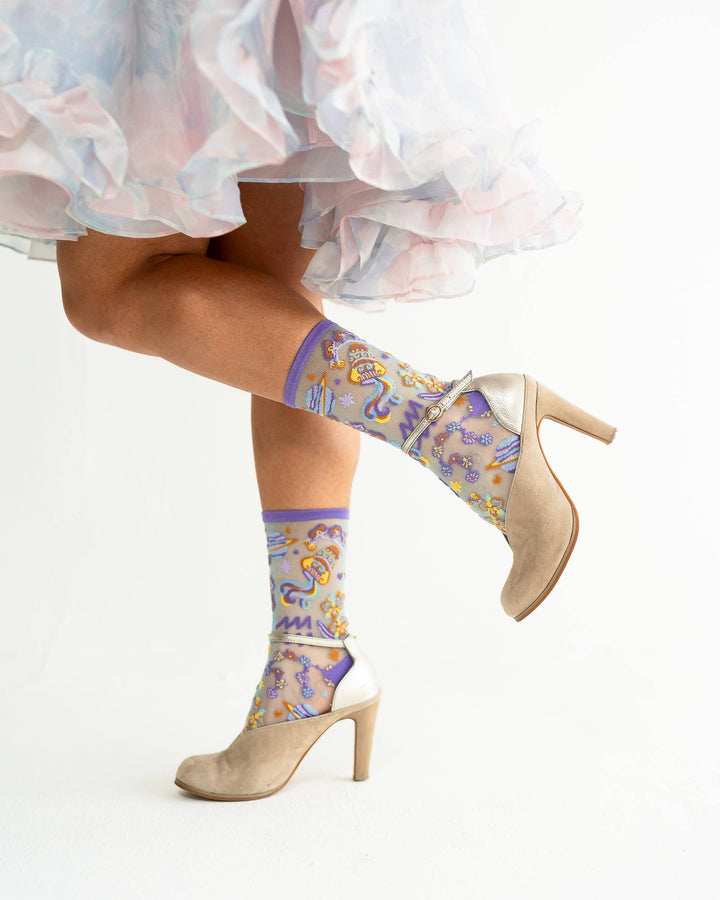 Zodiac Shimmer Socks: Aquarius