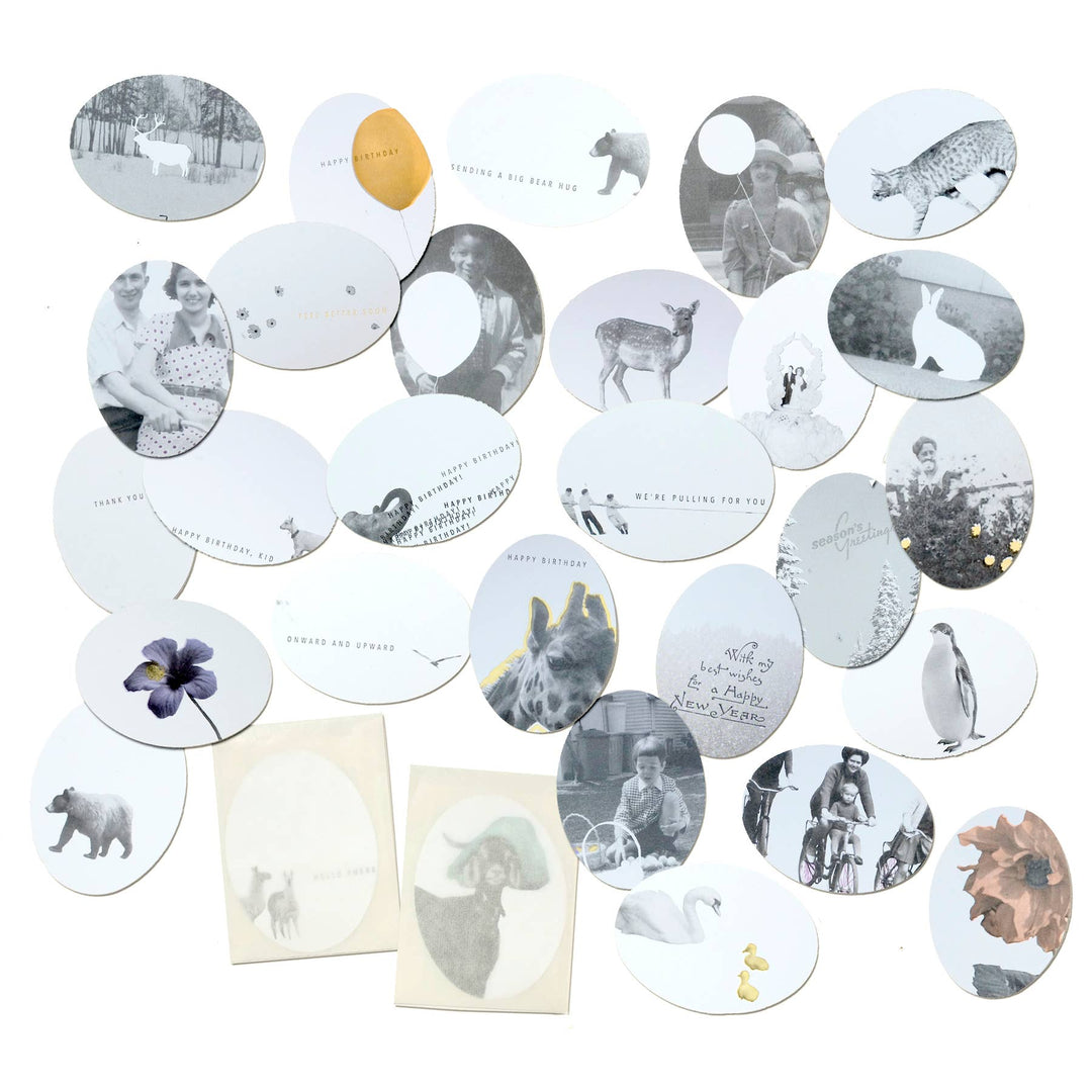 Assorted Mini Letterpressed Cards Set