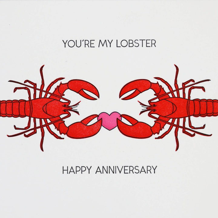 You're My Lobster - Letterpress Funny Love Card