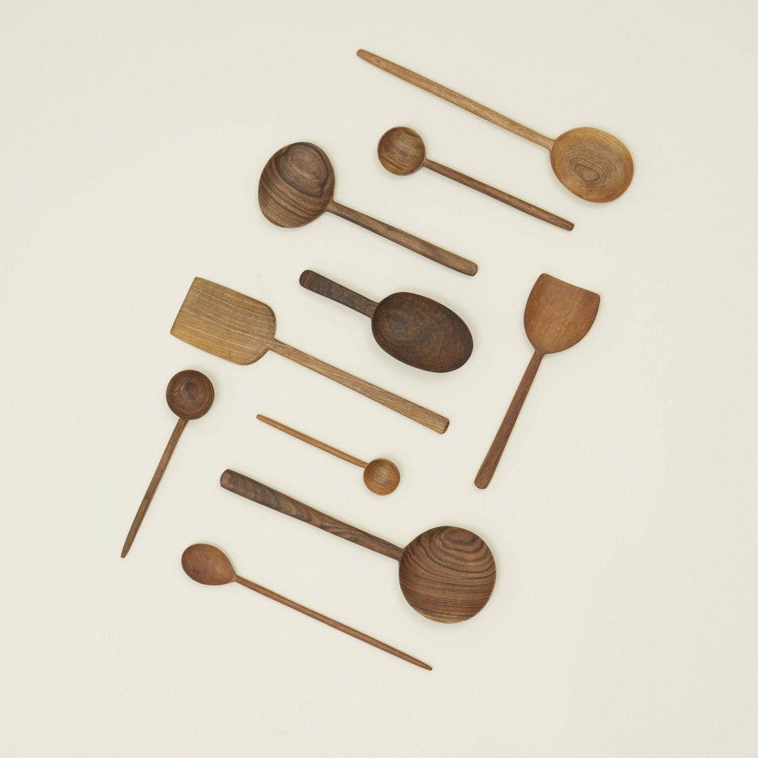 HAND CARVED WALNUT SPOON - COCKTAIL STIRRER