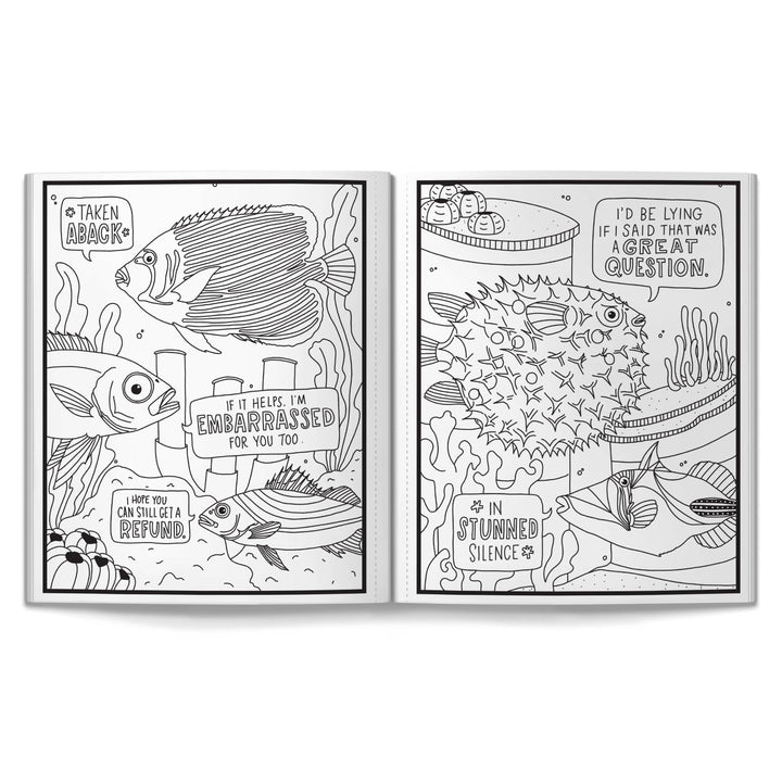 Brass Monkey Judgy Fish Coloring Book