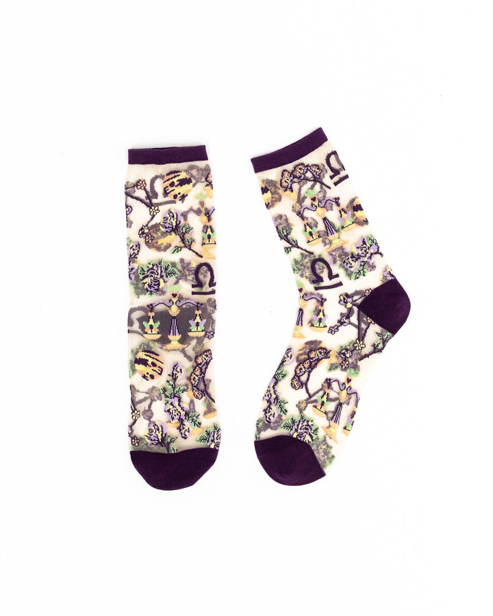 Zodiac Shimmer Socks: Libra