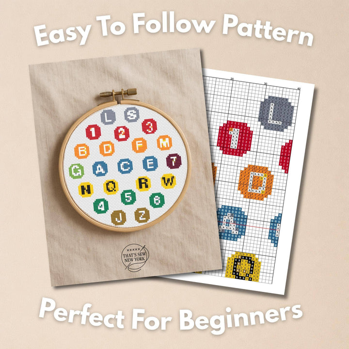 NYC Subway Lines Cross Stitch Kit