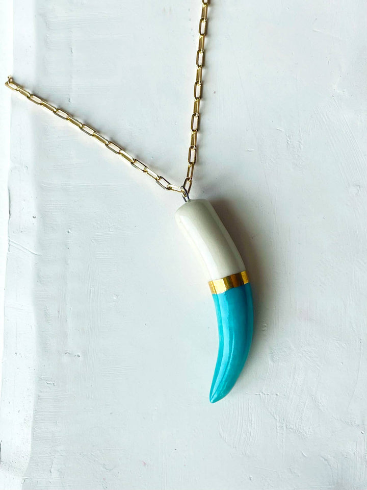 Shark tooth necklace: Navy