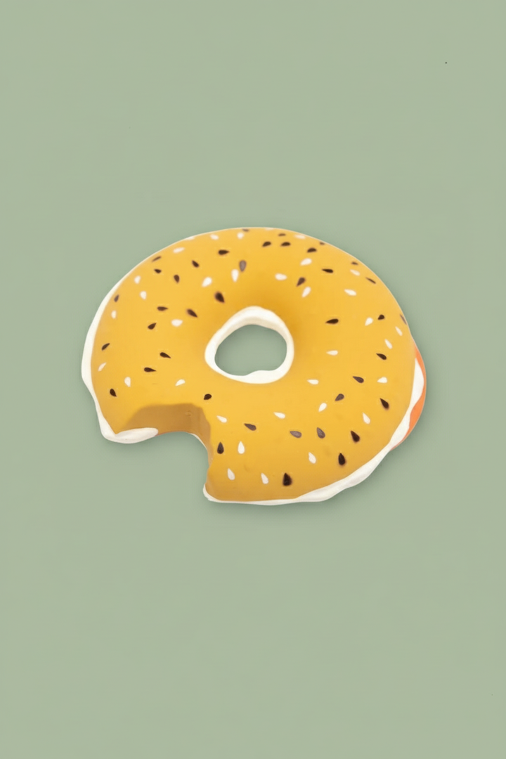 The Lox Bagel Natural Rubber Baby Teether