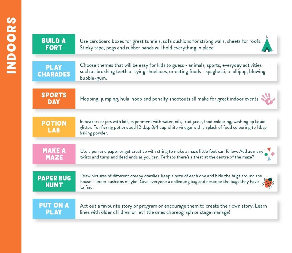 Things to do indoors: 100 Activities
