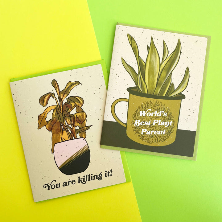 You're Killing It! Dead Plant Card: Clear sleeve