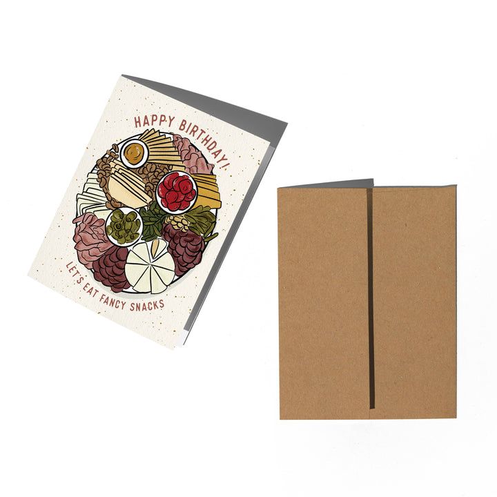 Charcuterie Board Birthday Card: Clear sleeve