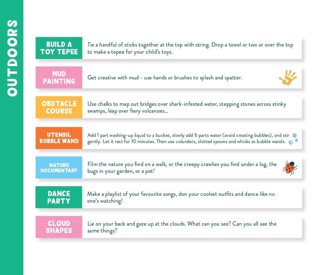 Things to do outdoors: 100 Activities