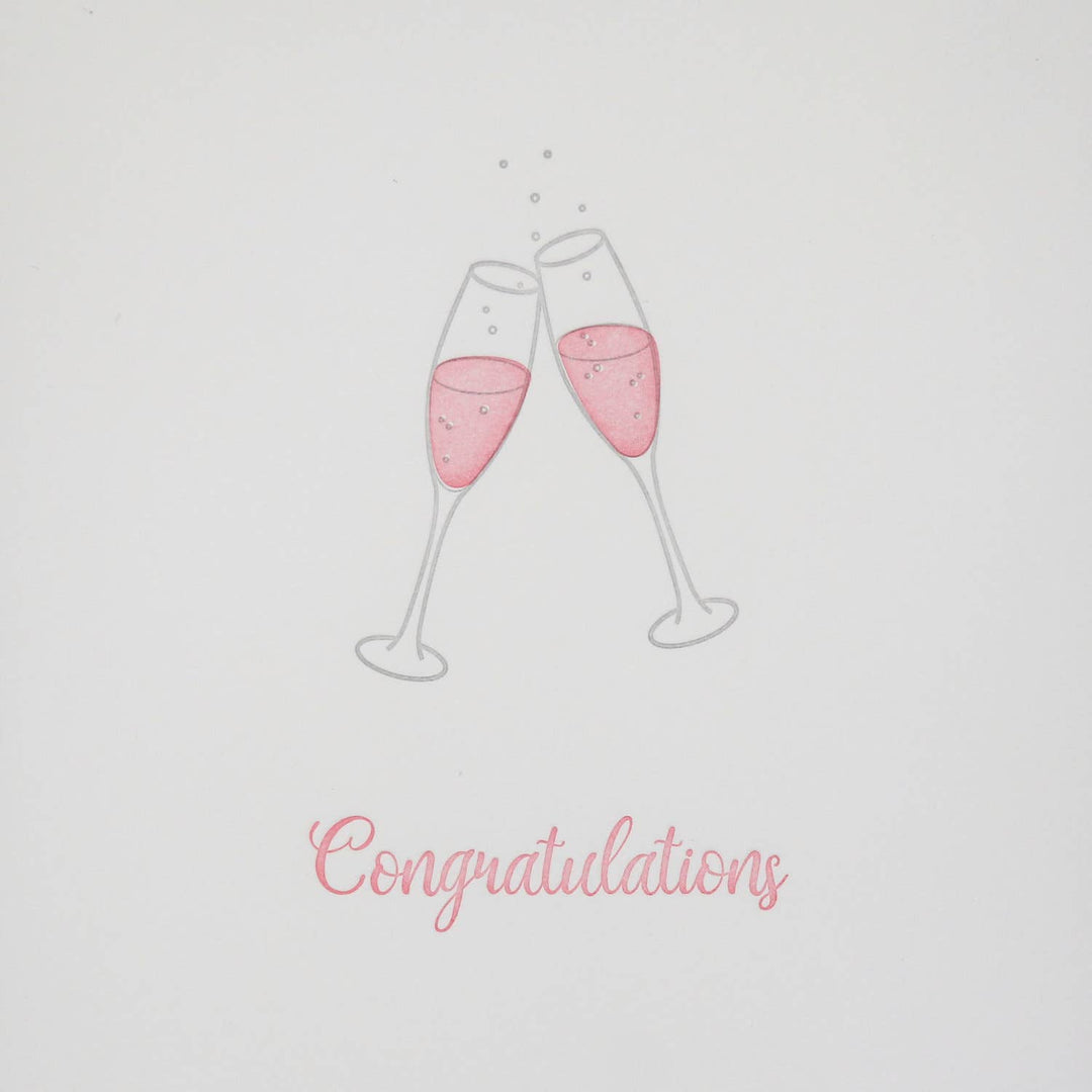 Champagne - Letterpress Congratulations Card