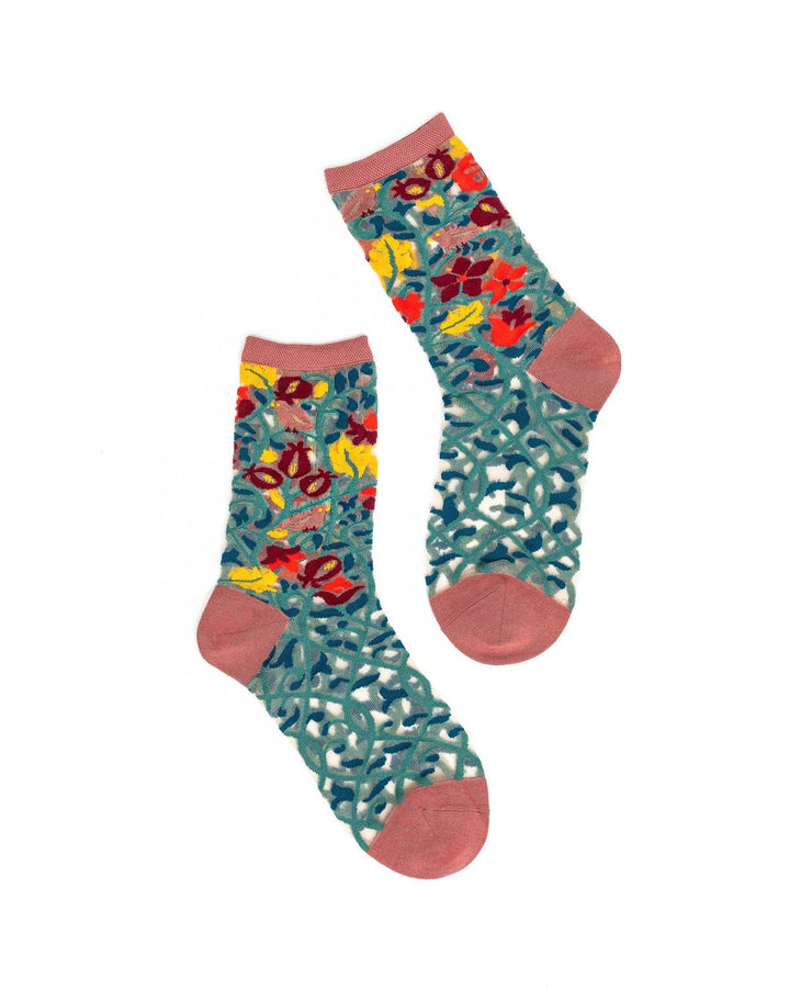 Tapestry Vines Sheer Sock