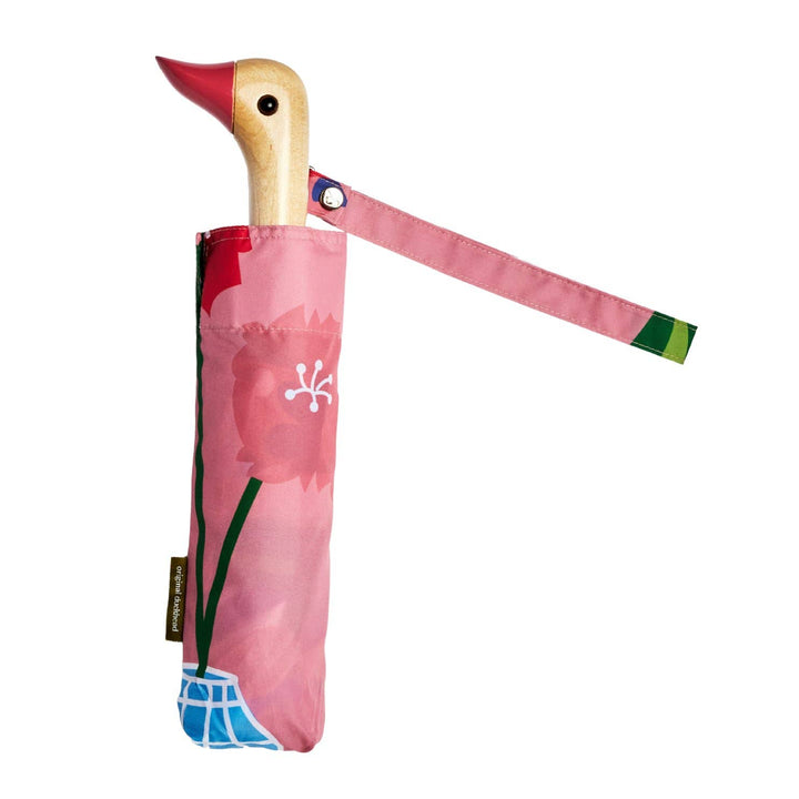 Vases Pattern Compact Eco-Friendly Duckhead Umbrella