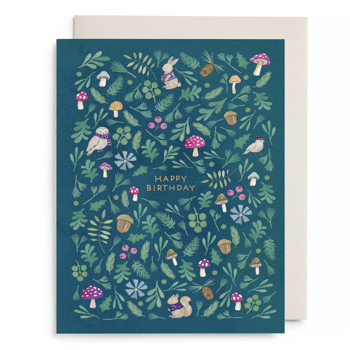 Enchanted Forest Birthday Greeting Card