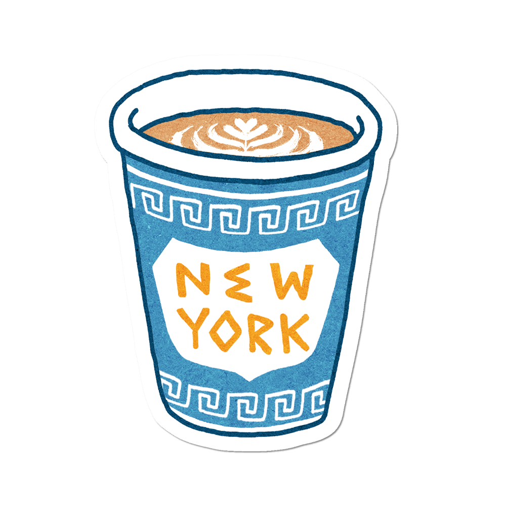 New York Coffee Cup Sticker