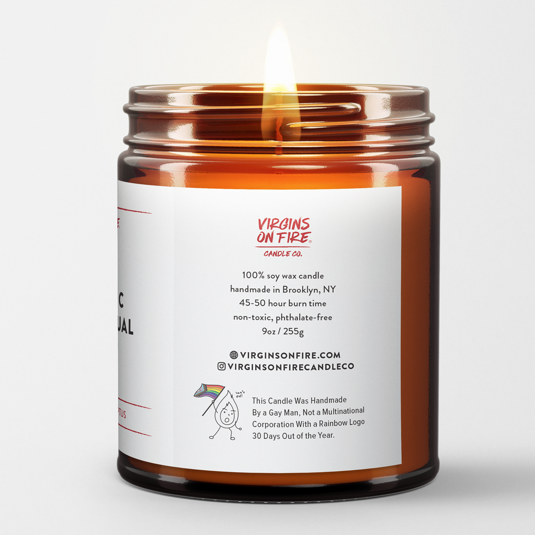 NEUROTIC HOMOSEXUAL (Sea Salt & Eucalyptus) Fun LGBTQ Candle