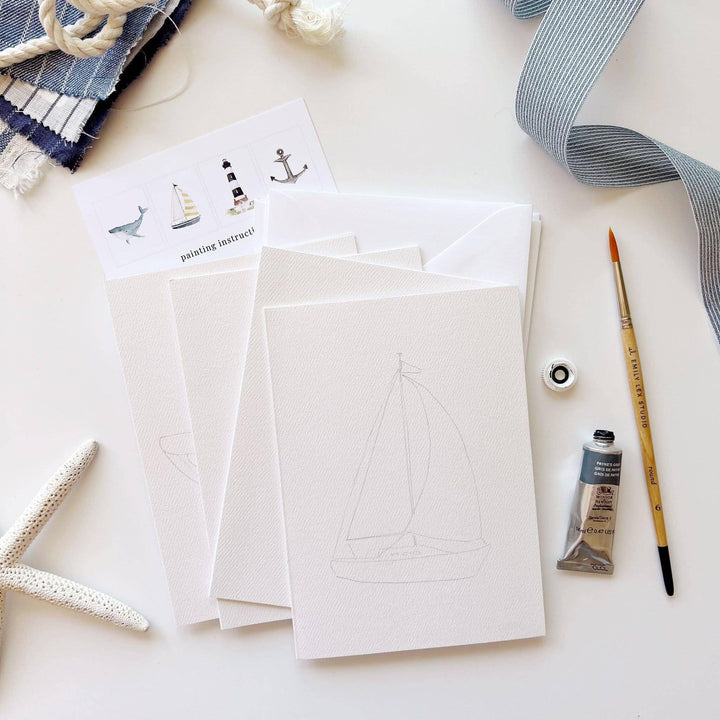 Seaside Paintable Notecard Set