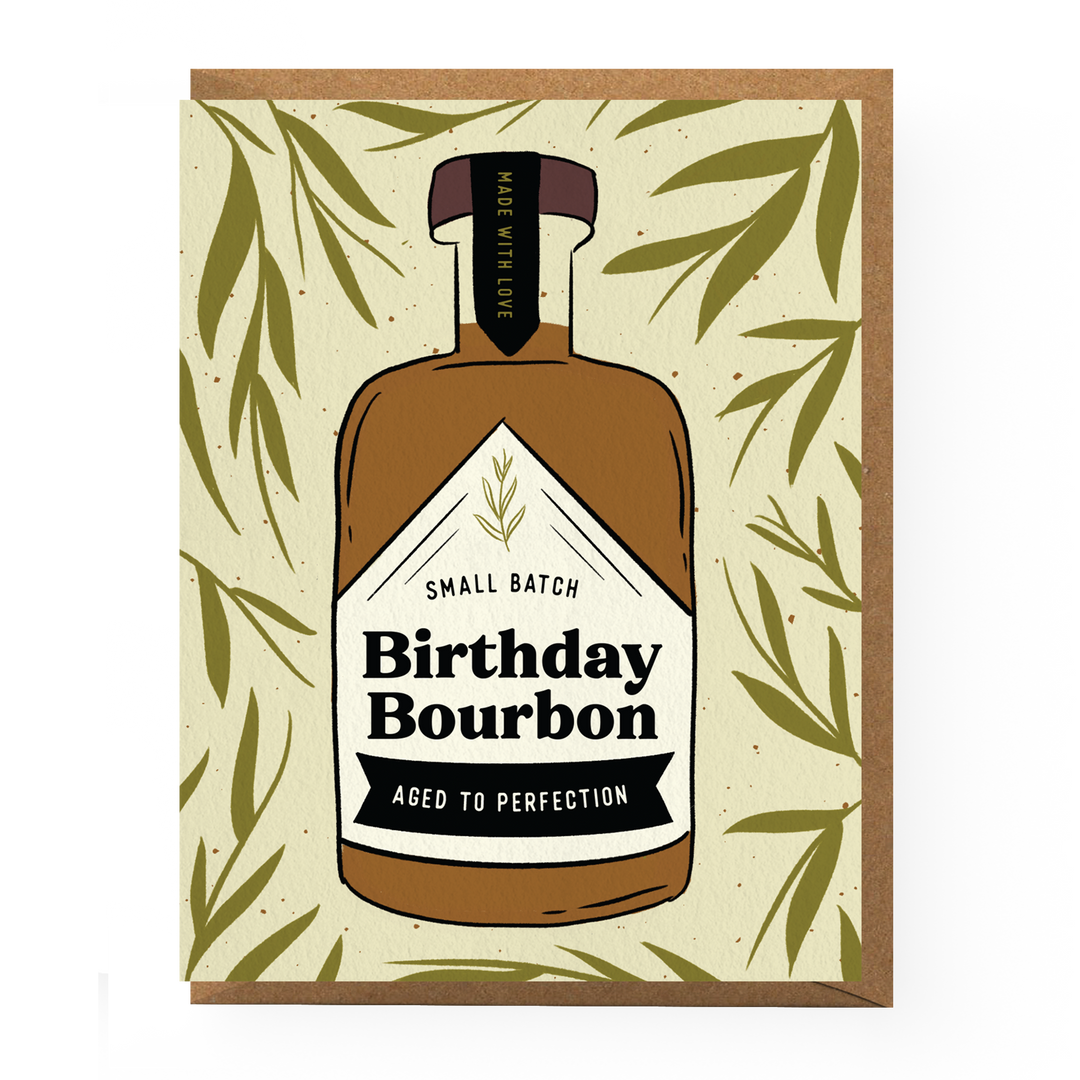 Birthday Bourbon Card: Clear sleeve