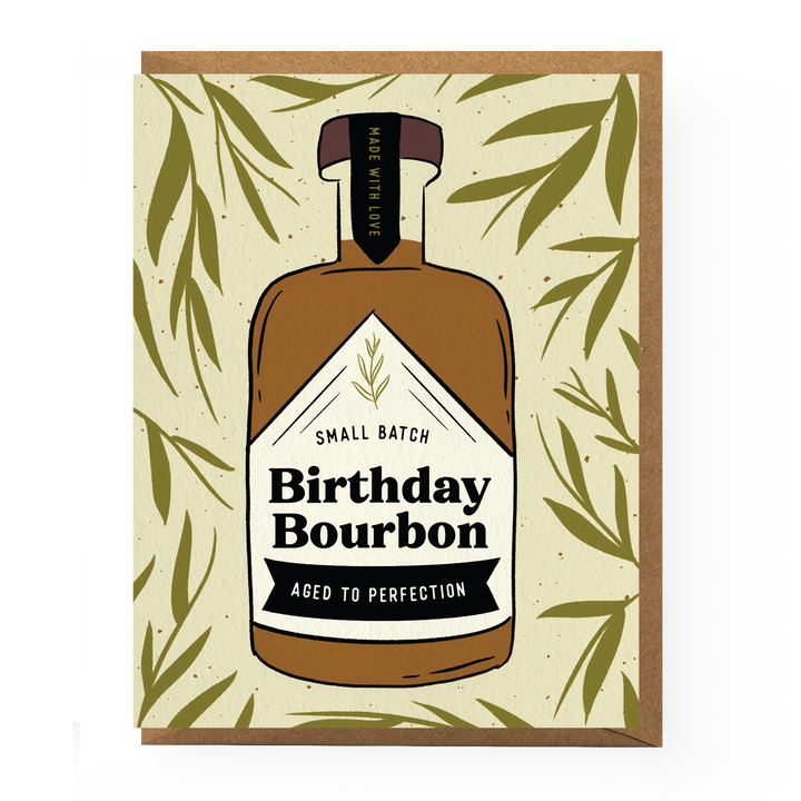 Birthday Bourbon Card: Clear sleeve
