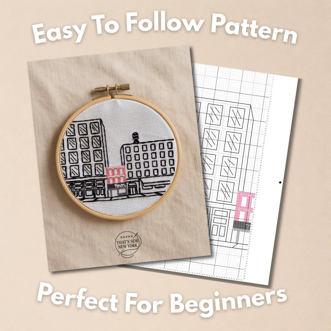 Tiny’s & the Bar Upstairs Storefront Cross Stitch Kit