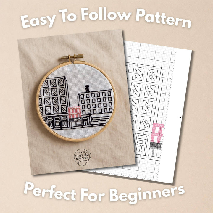 Tiny’s & the Bar Upstairs Storefront Cross Stitch Kit