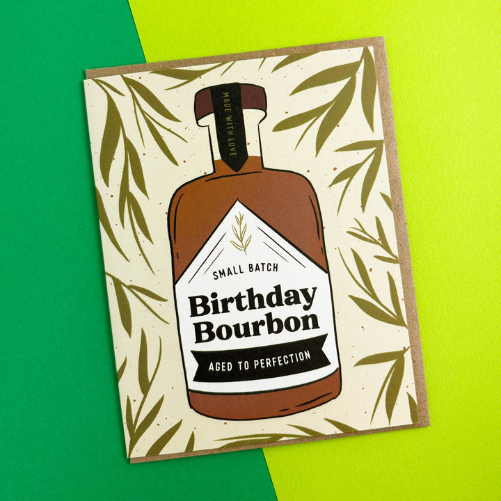 Birthday Bourbon Card: Clear sleeve