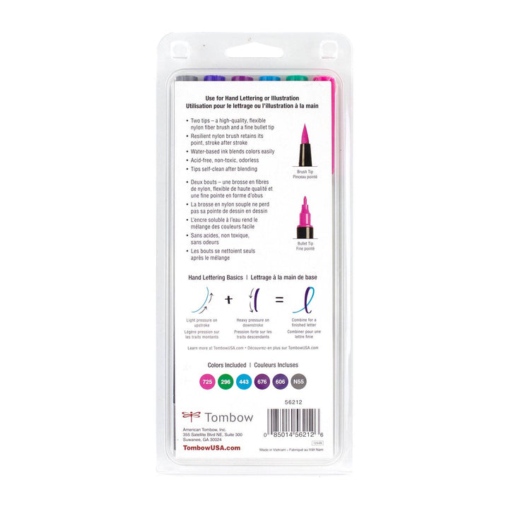Dual Brush Pen Art Markers Galaxy 6-Pack