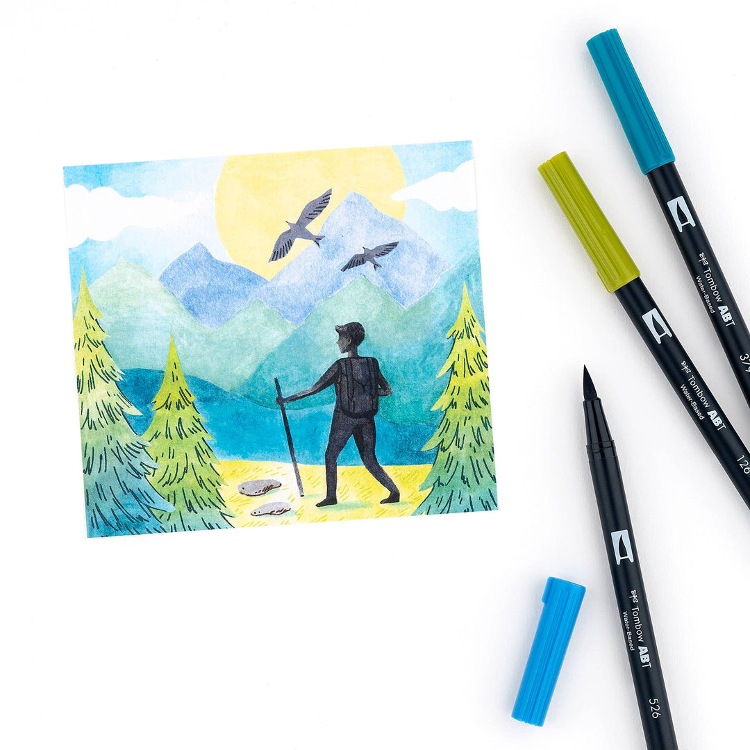 Dual Brush Markers: Landscape