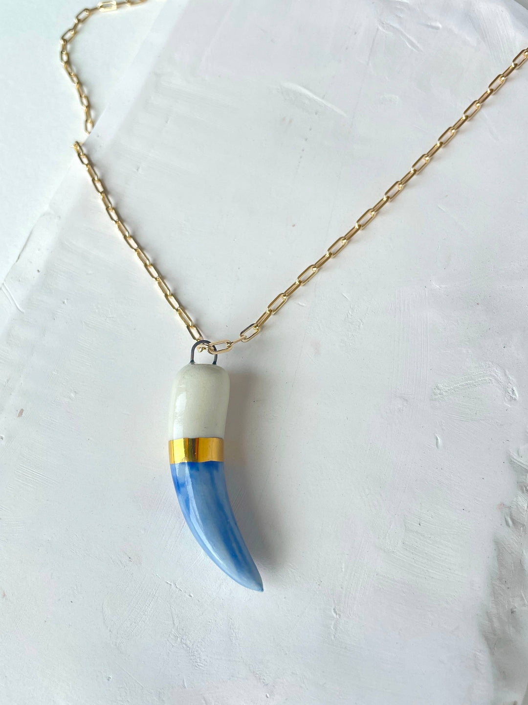 Shark tooth necklace: Lime Green