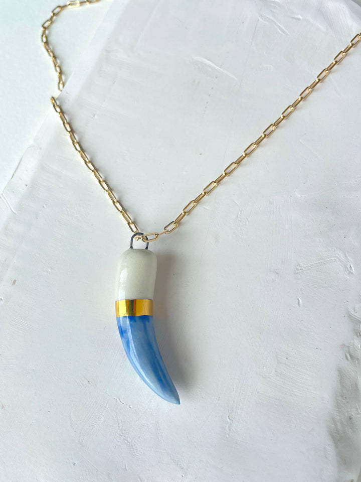 Shark tooth necklace: Lime Green