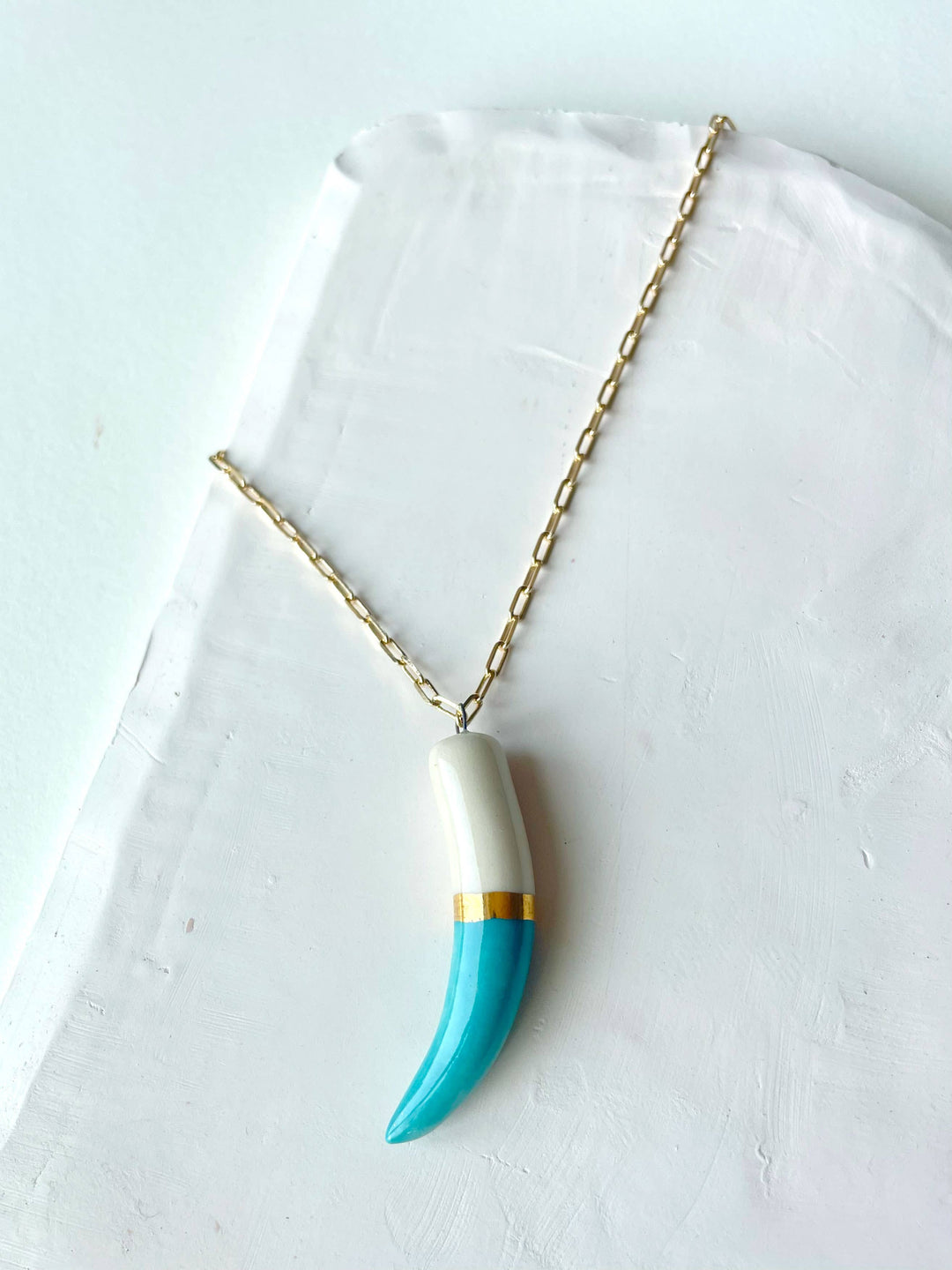 Shark tooth necklace: Lime Green
