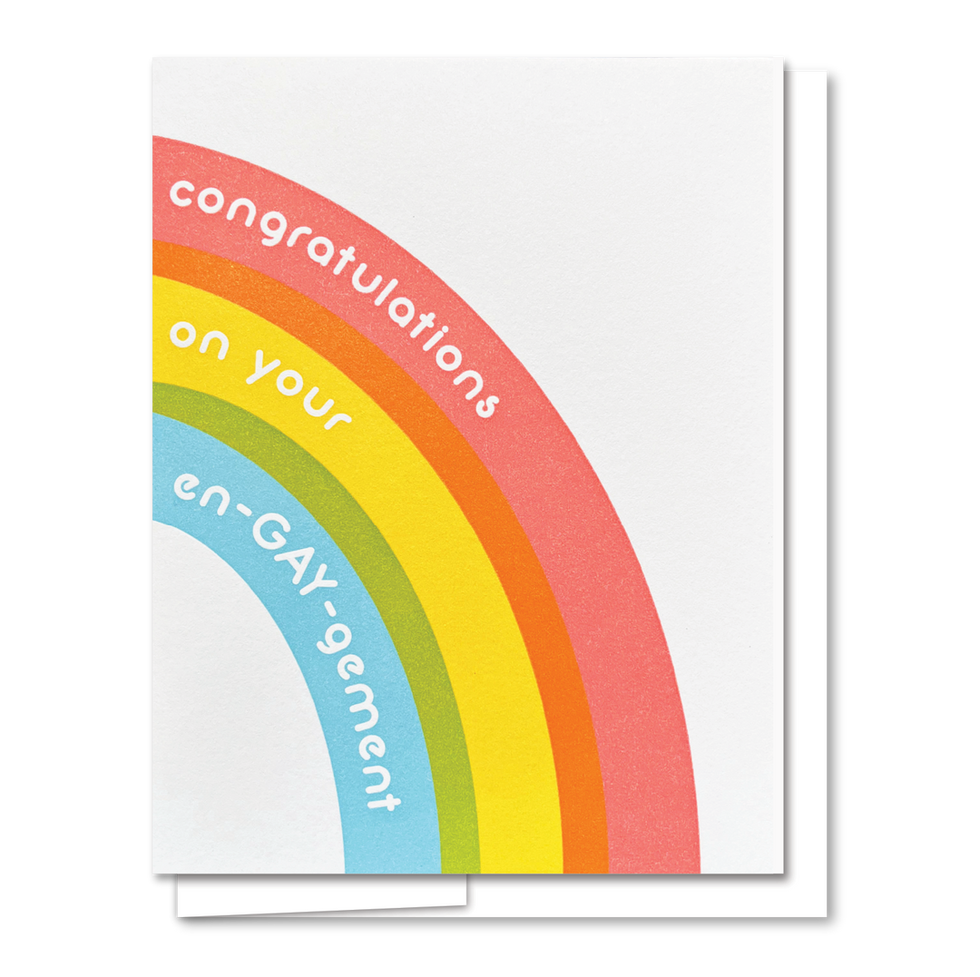 En-GAY-gement - Letterpress Funny Engagement Card