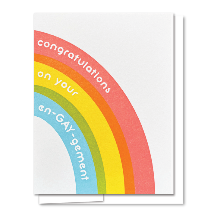 En-GAY-gement - Letterpress Funny Engagement Card