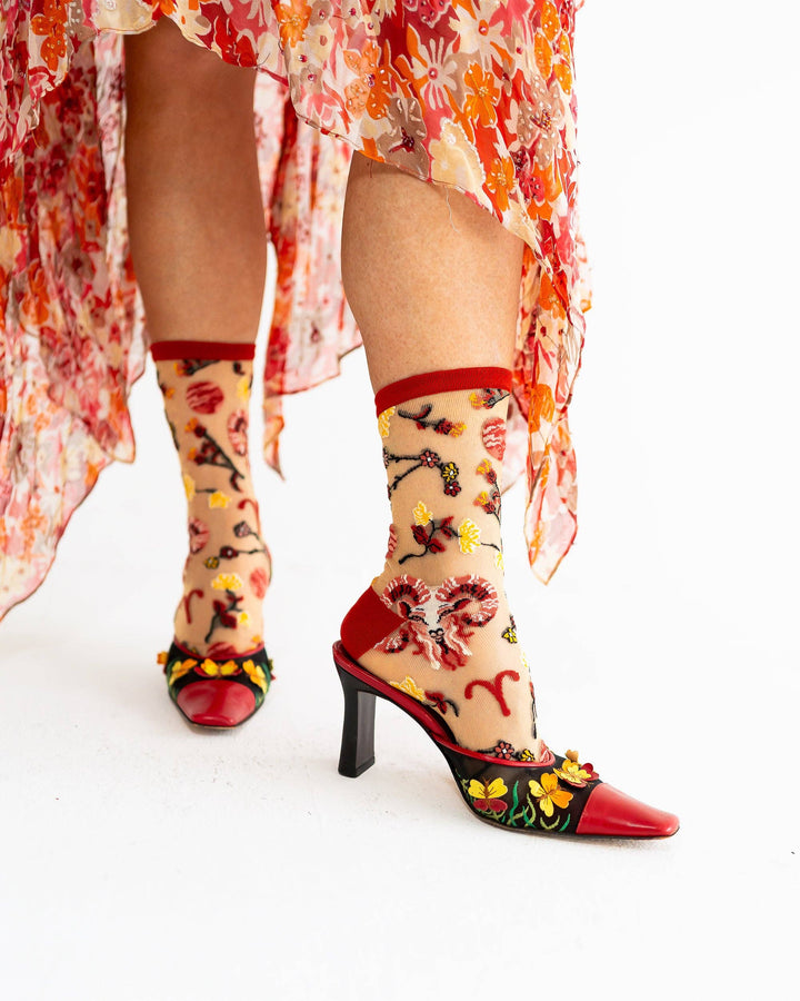 Zodiac Shimmer Socks: Aries