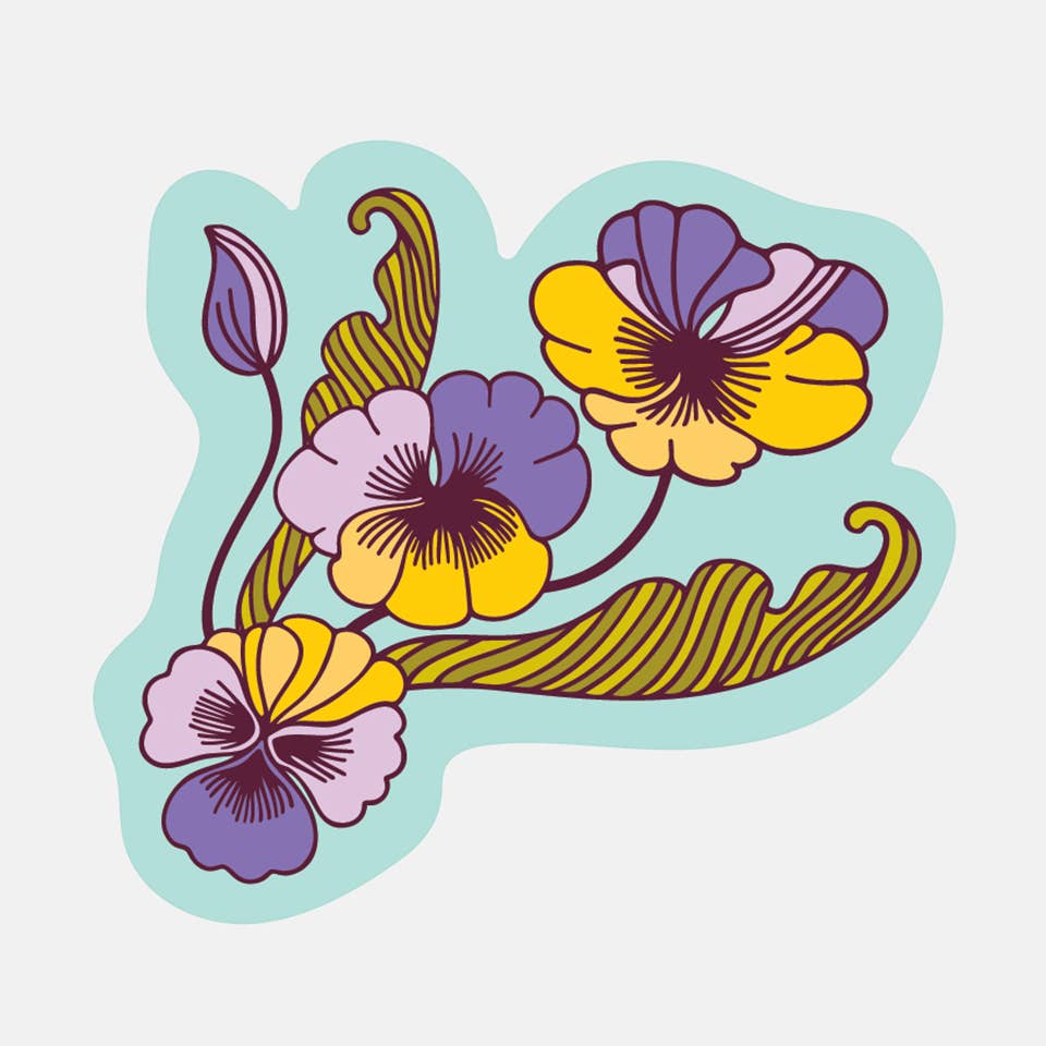 Pansies Sticker