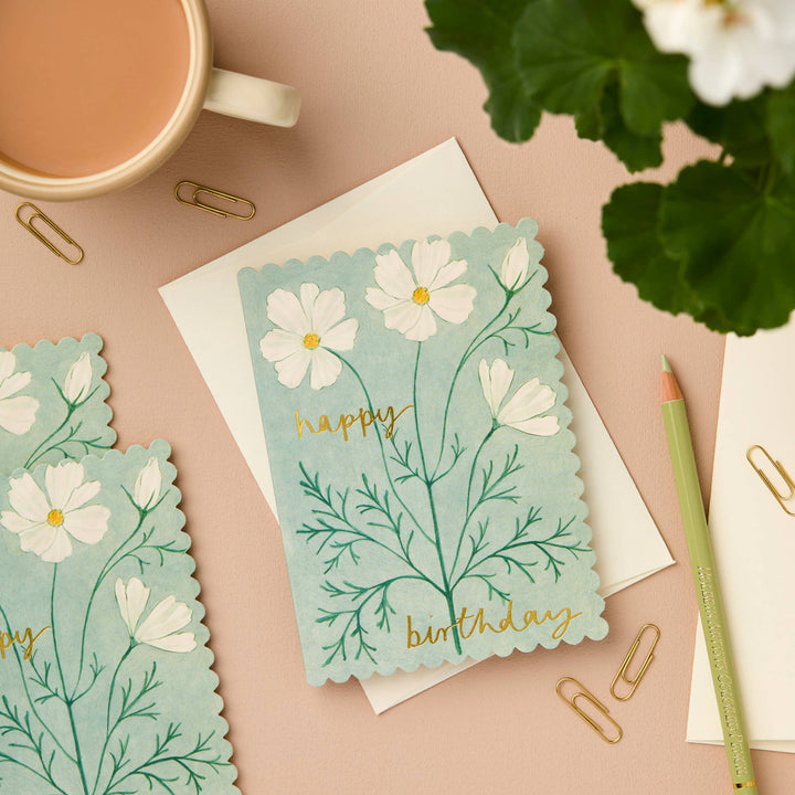 Cosmos 'Happy Birthday' Card