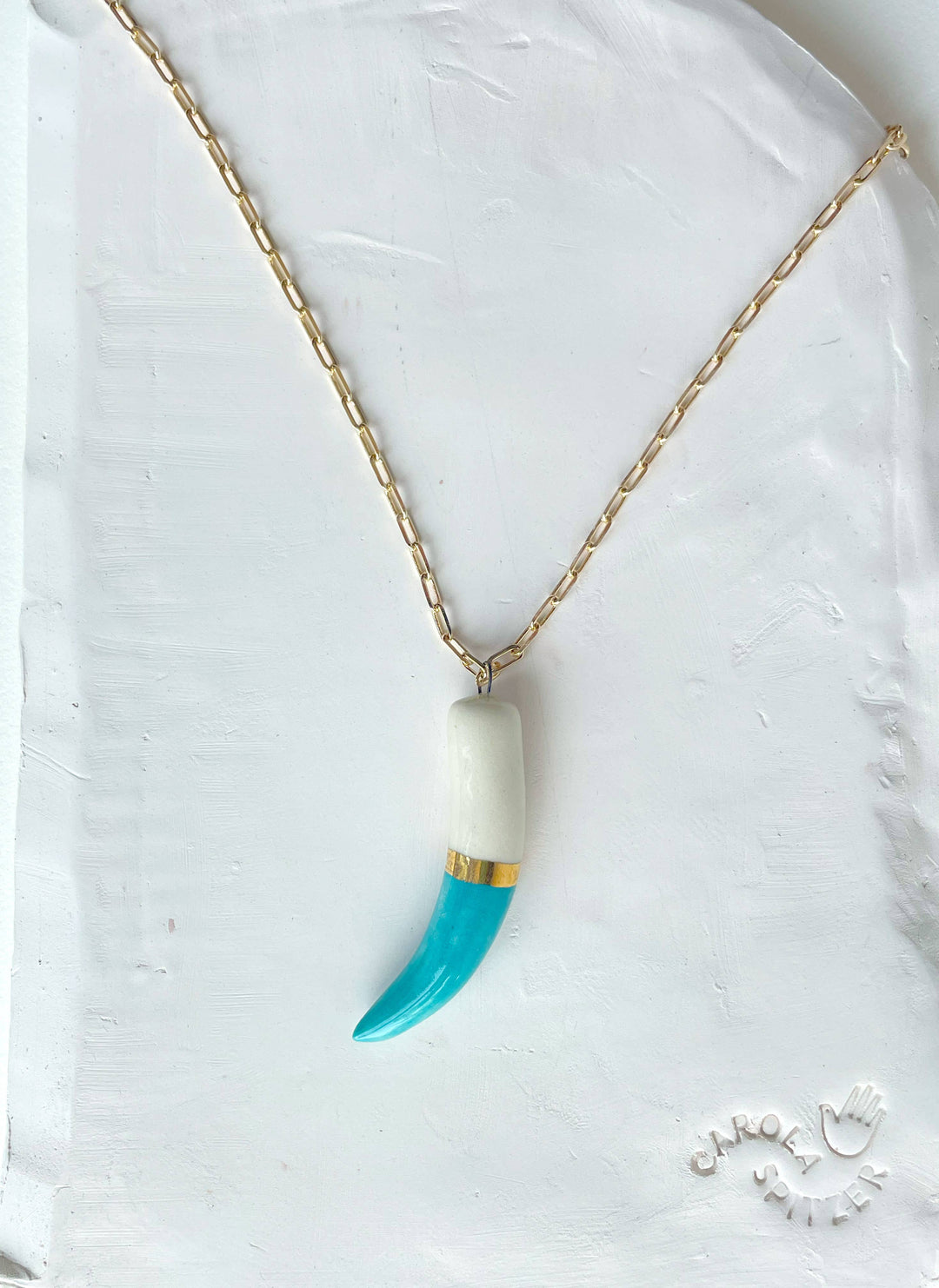 Shark tooth necklace: Lime Green