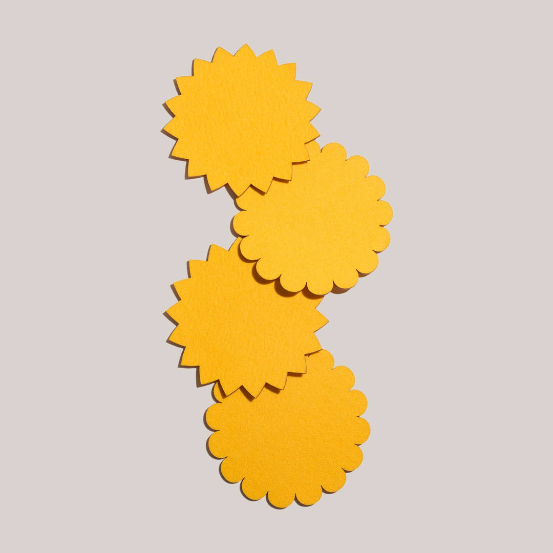 Sunburst Felt Coasters | Set of 4