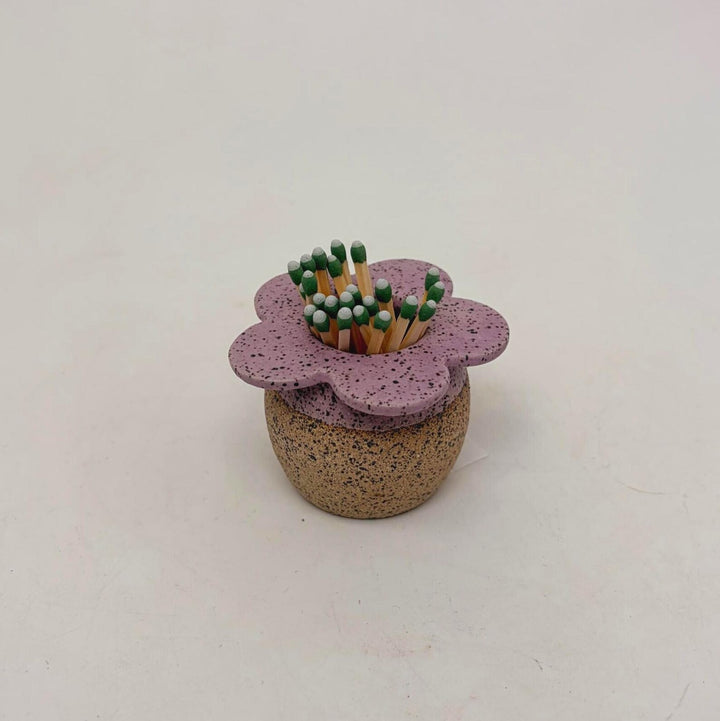 Daisy Ceramic Match Holder & Striker