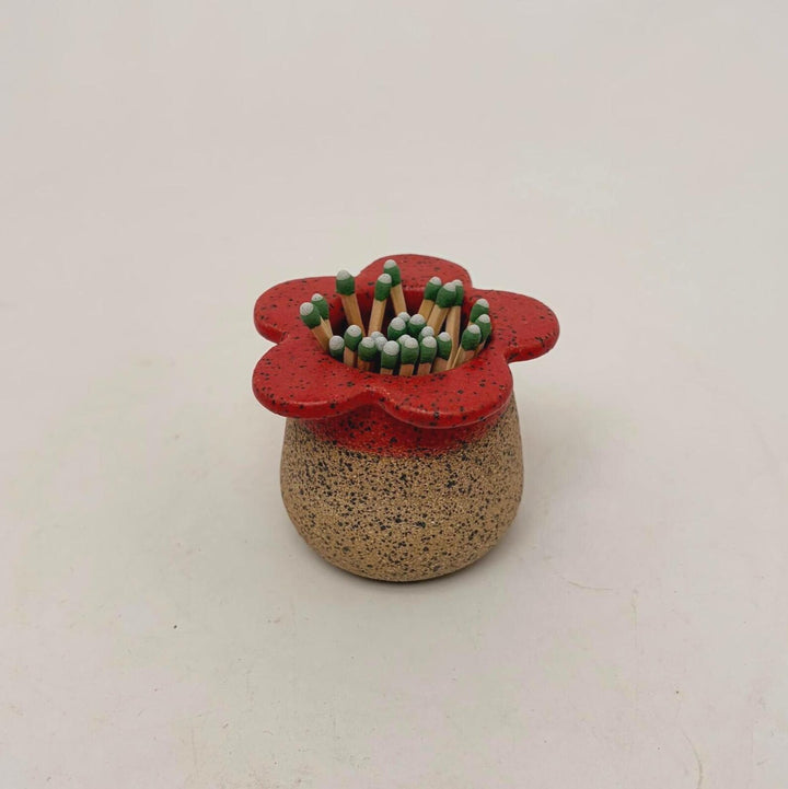 Daisy Ceramic Match Holder & Striker